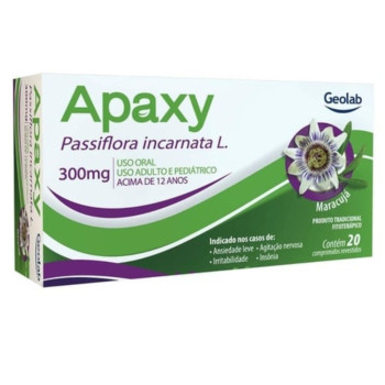Apaxy 300mg Passiflora Incarnata com 20 Comprimidos