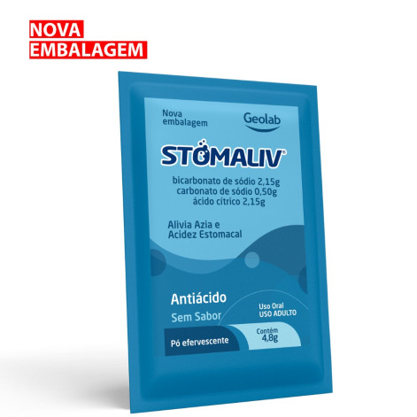 Antiácido Stomaliv Pó Efervescente Sachê Sem Sabor 5g Geolab
