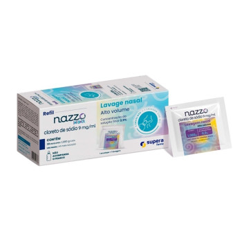 Refil Nazzo Alto Volume Infantil 0,9% Pó Para Solução Nasal Com 30 Envelopes Supera Farma