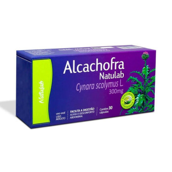 Alcachofra Cynara Scolymus L. Natulab 300Mg Com 30 Capsulas