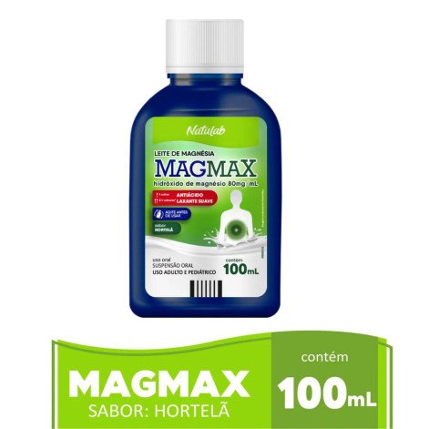 Leite de Magnésia Magmax Sabor Hortelã Frasco 100ml