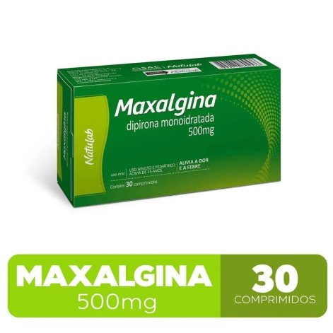 Maxalgina Dipirona Monoidratada 500mg 30 Comprimidos