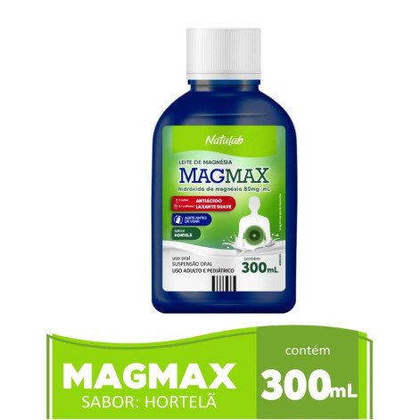 Leite de Magnésia Magmax Sabor Hortelã 300ml