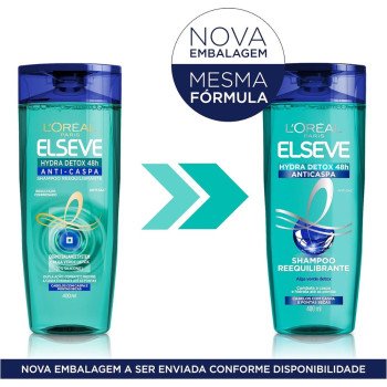 Shampoo L'Oréal Paris Elseve Hydra-Detox Anti-Caspa 400ml