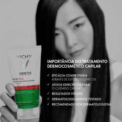 Shampoo Anticaspa Vichy Dercos Micro Peel Microesferas Eesfoliantes 150ml