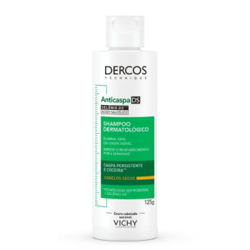 Shampoo Anticaspa Vichy Dercos DS Intensivo para Cabelos Secos 125ML