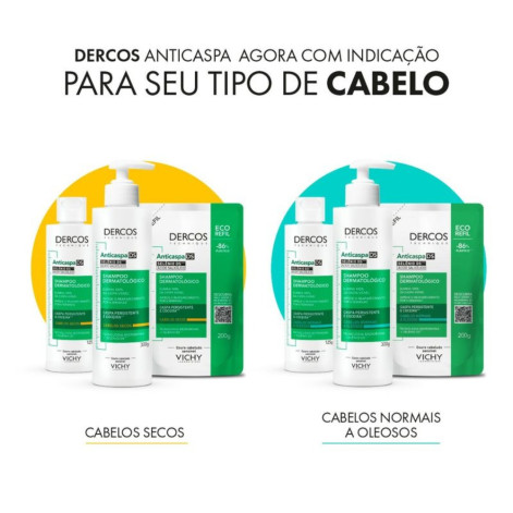 Shampoo Anticaspa Vichy Dercos DS Intensivo para Cabelos Secos 125ML