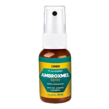 Spray para Garganta Extrato de Mel, Própolis e Gengibre Ambroxmel Sabor Eucalipto 30ml