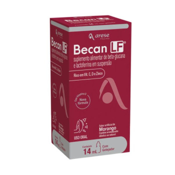 Polivitamínico Becan LF Rico em Vitamina C e Zinco Morango 14ml