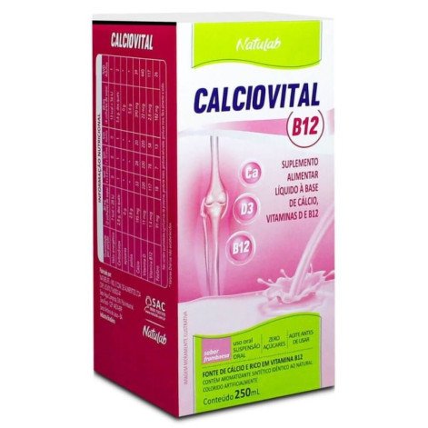 Calciovital B12 Sabor Framboesa 250ml Natulab