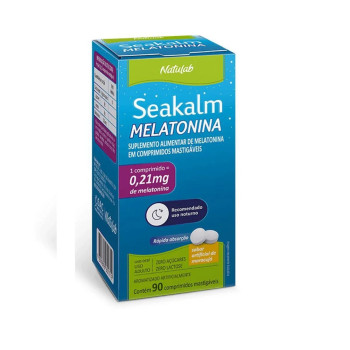 Seakalm Melatonina 0,21Mg com 90 Comprimidos Mastigáveis Natulab