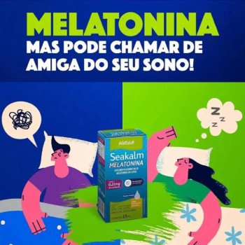 Seakalm Melatonina 0,21Mg com 90 Comprimidos Mastigáveis Natulab