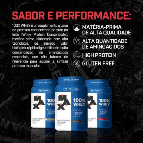 Whey Protein Max Titanium 100% Chocolate 900G