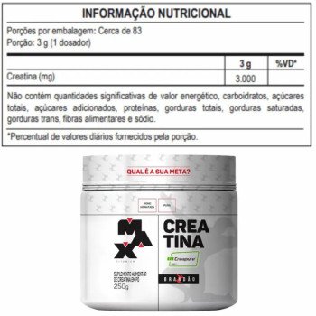 Creatina Pura Selo Creapure 250g Rafael Brandão Grow Thisold Max Titanium sem Sabor