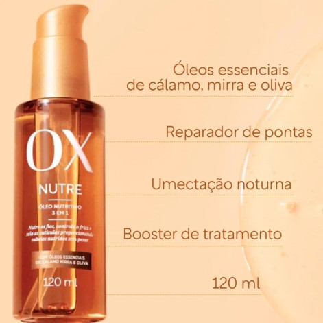 Óleo Nutritivo 3 em 1 Ox Nutre 120ml