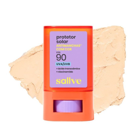 Protetor Solar Facial Bastão Sallve FPS 90 Antimanchas Cor 1 15g