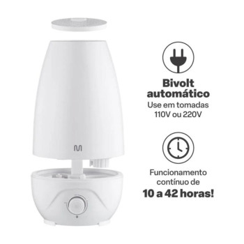 Umidificador de Ar Multilaser Easy Air Hc118 2,6 Litros Automático Bivolt