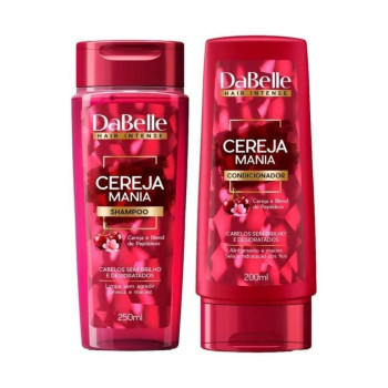 Kit Shampoo 250 ml + Condicionador 175 ml Dabelle Cereja Mania
