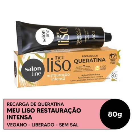 Leave-In Restauração Intensa Salon Line Meu Liso Recarga de Queratina 80g