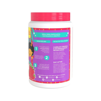 Creme Para Pentear Morango Kids Cachinhos sem Nós 1kg