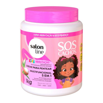 Creme Multifuncional 5 em 1 Salon Line Kids Sos Cachos Hidratação 1kg