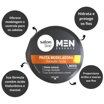 Pasta Modeladora Salon Line Men Essence Efeito Natural 60g