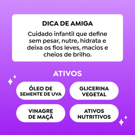 Creme para Pentear Uva Kids Cachinhos Brilhantes 1kg