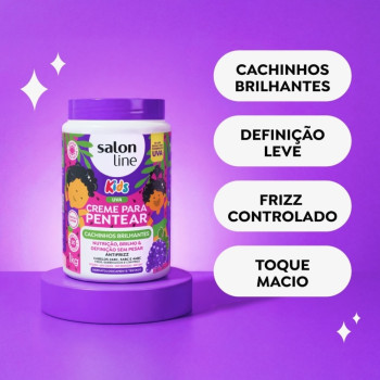 Creme para Pentear Uva Kids Cachinhos Brilhantes 1kg