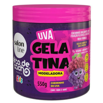 Gelatina Modeladora Salon Line To de Cacho Kids Cheirinho de Uva 550g