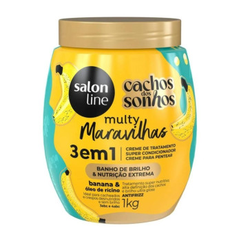 Creme de Tratamento 3 em 1 Salon Line Cachos dos Sonhos Banana 1kg