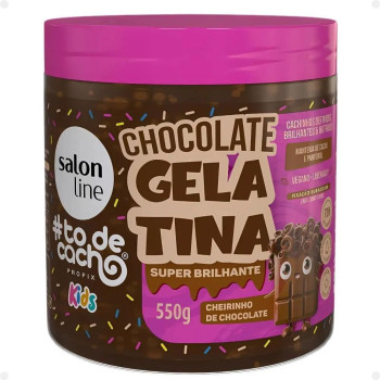 Gelatina Super Brilhantes Salon Line Kids #todecacho Chocolate 550g