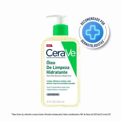 Óleo de Limpeza Hidratante CeraVe Sem Perfume 236ml
