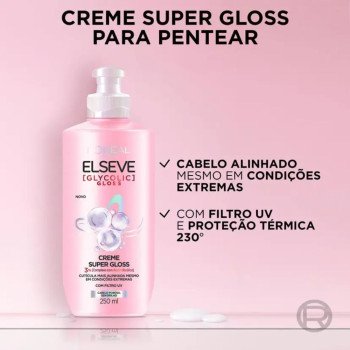 Creme Super Gloss L'Oréal Paris Elseve Glycolic Gloss 250ml