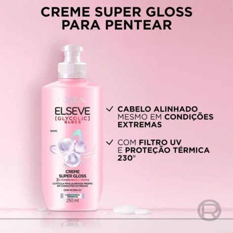 Creme Super Gloss L'Oréal Paris Elseve Glycolic Gloss 250ml