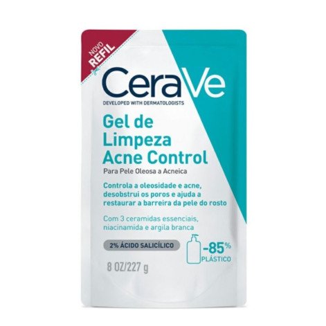 Gel Limpeza Acne Control Cerave Pele Oleosa a Acneica Refil 227g