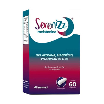 Suplemento Alimentar Melatonina Serenizz 60 Cápsulas