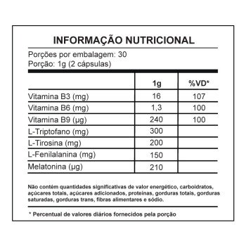 Serenizz Calm 500mg Triptofano e Vitaminas 60 Capsulas Herbamed