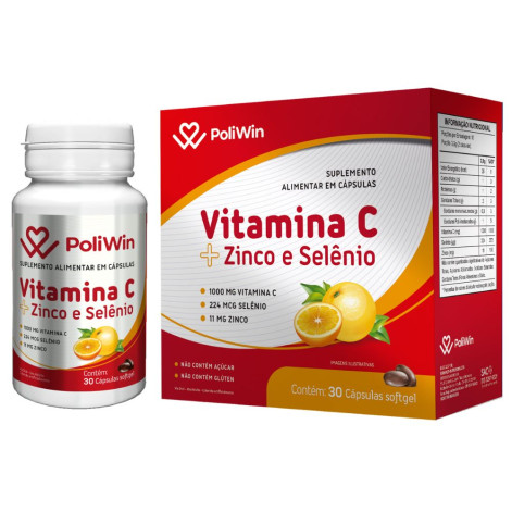 Poliwin Vitamina C + Zinco 30 Capsulas