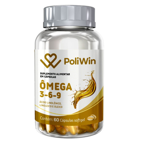 Ômega 3-6-9 1000mg Poliwin 60 Cápsulas Softgel