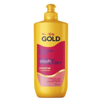 Creme Para Pentear Niely Gold Reconstrução Potente 250Ml