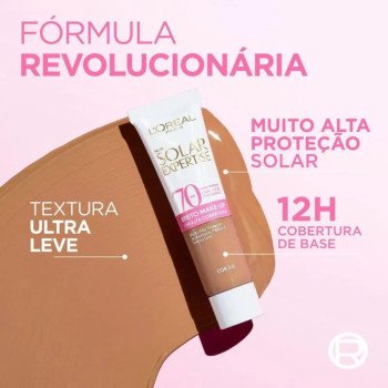 Protetor Solar Facial L’Oréal Paris Solar Expertise Efeito Make Up FPS70 Cor 3.0 30g