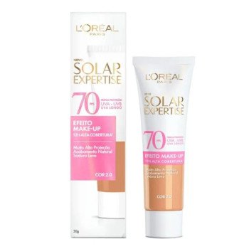 Protetor Solar Facial L’Oréal Paris Solar Expertise Efeito Make Up FPS70 Cor 2.0 30g