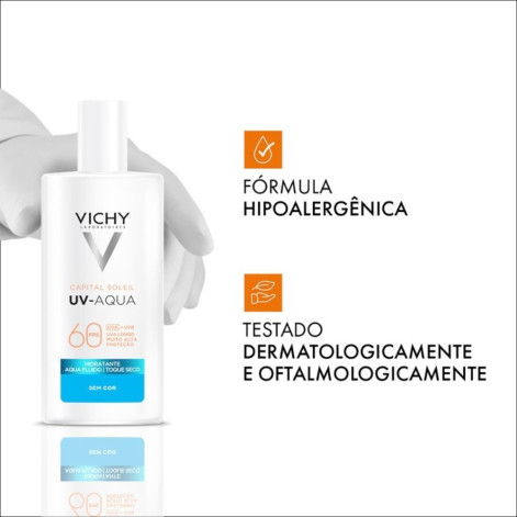 Protetor Solar Facial Vichy Capital Soleil UV-Aqua Sem Cor FPS60 40ml