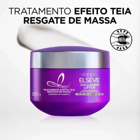 Máscara de Tratamento Efeito Teia Elseve Collagen Lifter 300g