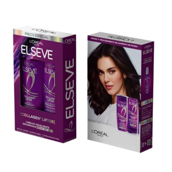 Kit Shampoo + Condicionador Elseve Collagen Lifter 385Ml + 170Ml