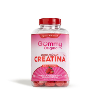 Suplemento Alimentar Gummy Original Creatina Zero Açúcar Morango 90 Gomas