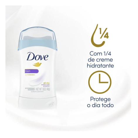 Desodorante Antitranspirante Twist Stick Barra Dove Fresh 24h 45g