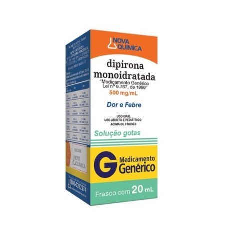 Dipirona Monoidratada Nova Química 500mg - 20ml