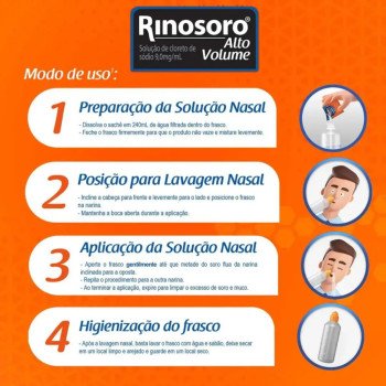  Rinosoro Alto Volume 9,0mg/ml Descongestionante Spray 30 Sachês