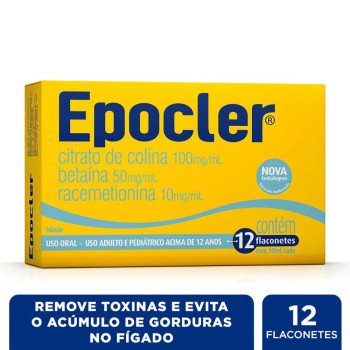 Epocler 100mg/ml + 10mg/ml + 50mg/ml Sabor Abacaxi 12 flaconetes de 10ml